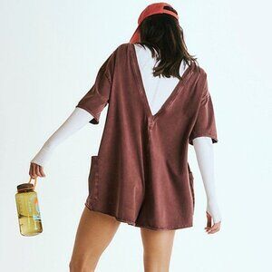 Free People Hot Shot Romper XL Slouchy Loungewear